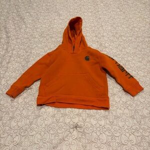 Carhartt Boys Bold Orange Hooded Sweatshirt Size 4
